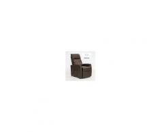 Poltrone Relax Italia Poltrona relax Helsinki reclinazione pressione del corpo in ecopelle marrone