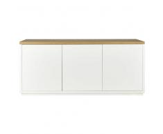 Maisons du monde Credenza bassa bianca satinata in massello di quercia L 175 cm Austral