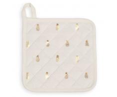 Maisons du monde Presina motivo ananas in cotone GOLD PINEAPPLE
