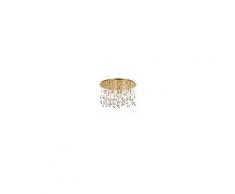 Ideal Lux Plafoniera id-moonlight pl12 luci g9 metallo oro moderna sfere cristallo