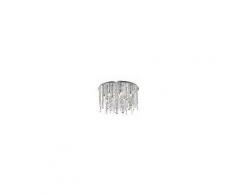 Ideal Lux Plafoniera id-royal pl12 g9 metallo gocce cristallo moderno lampada soffitto
