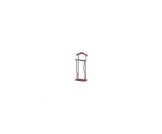 HOMEGARDEN Indossatore appendiabiti in acciaio cromato e legno servomuto noce