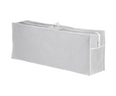 Ultranature Grande borsa per il trasporto di cuscini per mobili da giardino, borsa per cuscini per schienali alti e altri tipi di cuscini / custodia protettiva con manici per cuscini da giardino, colore bianco