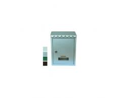 Sicuro CDF06571 Cassetta Postale Media con Tetto e Chiave a Cilindro, Nero
