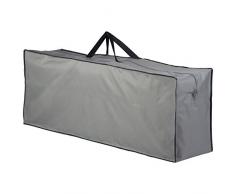 Ultranatura Borsa per il trasporto di cuscini / borsa per conservare cuscini per mobili da giardino, baule da giardino impermeabile per cuscini da giardino, colore grigio