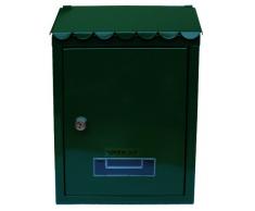 Sicuro CDF00252 Cassetta Postale in Metallo Verniciato, Cilindro, 2 Chiavi Tipo Silca Hf 74R, Verde