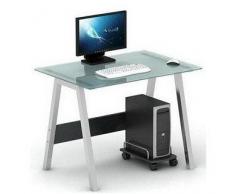 Hjh Scrivania in vetro per computer DELTA, 76x100 cm