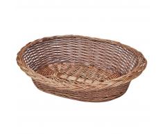 vidaXL Cesta per cani in vimini naturale 50 cm