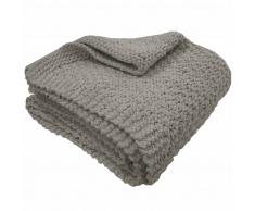 Overseas Coperta fatta a maglia 130x150 cm grigia
