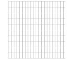 vidaXL Set Pannelli recinzione giardino 2D 2008x2030 mm 36 m argento