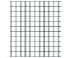 vidaXL Set Pannelli recinzione giardino 2D 2008x2230 mm 42 m grigio