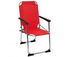 Camp Gear Sedia da Campeggio Pieghevole per Bambini Rossa Alluminio