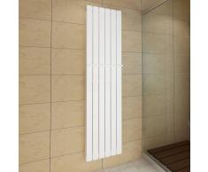 vidaXL Termosifone porta asciugamani 465 mm +Radiatore bianco Doppio
