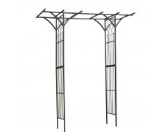 Nature Arco da Giardino 114x66x232 cm in Acciaio Nero