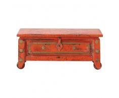 Maisons du monde Cassapanca indiana arancione in massello di mango L 101 cm Safran