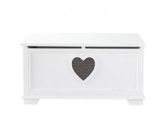 Maisons du monde Cassapanca bianca in legno L 90 cm Valentine