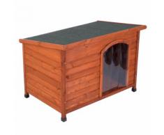 Cuccia per cani Woody con tetto piano - L 85 x P 57 x H 58 cm