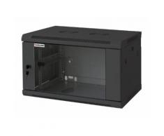 Armadio Rack 19" a muro 6 unità sezione unica prof. 600mm Nero Intellinet I-CASE EW-2006BK