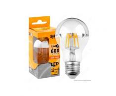 Bot Lighting Shot Lampadina LED E27 7,5W Bulb A60 Filamento Calotta Cromata