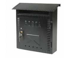 IBFM Cassetta Postale Piccola in Ferro Battuto Verniciato Nero IBFM