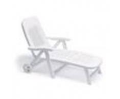 Arredamento bar - Lettino da sole elegant - mod. 1254 - struttura in resina - schienale regolabile in 5 posizioni - con ruote - chiudibile - per uso esterno - quantita' minima acquistabile n. 1 - dim. cm l 190 x p 80 x h 98 - norma ce