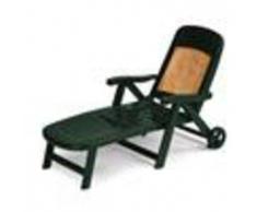 Arredamento bar - Lettino da sole california - mod. 1257 - struttura in resina - schienale regolabile in 5 posizioni - con ruote - chiudibile - per uso esterno - quantita' minima acquistabile n. 1 - dim. cm l 190 x p 80 x h 98 - norma ce