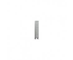 Forniture ristorazione - Armadio casellare - in lamiera d'acciaio profilata - spessore 6/10 - mod. 170/05 - n.5 posti - n.5 antine battenti - dim. ingresso vano cm l 22 x p 46,5 x h 29 - dim. cm l 30 x p 50 x h 180