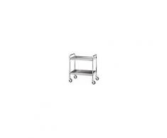 Chefline Carrello Di Servizio In Inox Con Ruote Da Sbarazzo