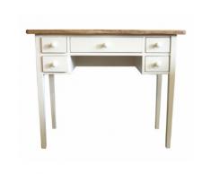 Scrittoio con 5 cassetti bianco Scrittoio
