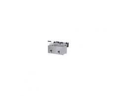 Friggitrice Elettrica da banco CSA 2 vasche con rubinetto di scarico capacità olio 8+8 litri Dimensioni 565 x 440 + 50 x 265 + 100 h mm Modello FE82R