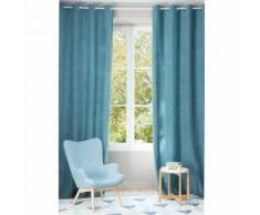 Tenda blu cobalto con occhielli 140 x 300 cm CHENILLE
