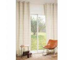 Tenda beige in cotone con occhielli 110 x 270 cm WALES