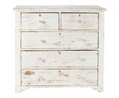 Cassettone bianco in mango effetto anticato L 94 cm Avignon
