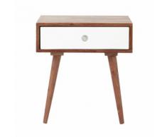 Comodino vintage in massello di legno di sheesham con cassetto L 44 cm Andersen