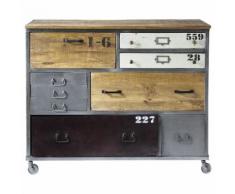 Cassettone a rotelle in metallo L 120 cm Lazare