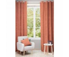 Tenda ocra-arancione con occhielli 140 x 300 cm CHENILLE