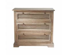 Cassettone in mango effetto anticato L 85 cm Persiennes