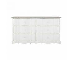 Cassettone bianco in mango L 153 cm Médicis