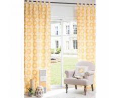 Tenda con occhielli in cotone gialla 105 x 250 cm BELEM