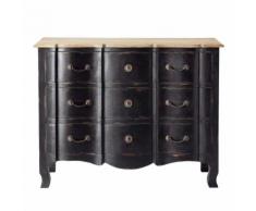 Cassettone nero in mango Versailles