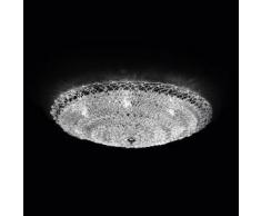 7432515930917Biancaneve Plafoniera Sogni di Cristallo Colore : bianco - Seleziona il numero di Luci : 4 - Dimensioni : Diametro 60 x Altezza 12 cm - In Vetro di Murano