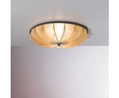 7432515830828Gemma - Plafoniera Sogni di Cristallo Colore : ambra - Seleziona il numero di Luci : 2 - Dimensioni : Diametro 33 x Altezza 9 cm - In Vetro di Murano