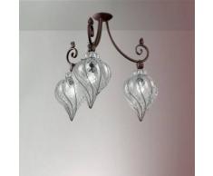 7432515329339Gocce - Plafoniera Sogni di Cristallo Colore : trasparente - Seleziona il numero di Luci : 1 S - Dimensioni : Diametro 25 x Altezza 47 cm - In Vetro di Murano