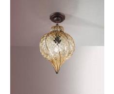 7432515329339Gocce - Plafoniera Sogni di Cristallo Colore : azzurro - Seleziona il numero di Luci : 1 S - Dimensioni : Diametro 25 x Altezza 47 cm - In Vetro di Murano
