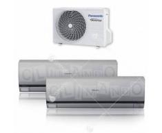 Panasonic Condizionatore Dual Split Inverter Etherea Silver Con Econavi 12000+12000 Con Cu-2e18sbe
