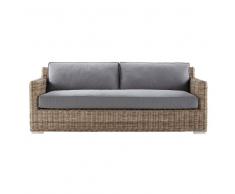 Maisons du monde Divano color antracite in rattan Kubu 2 posti Kerguelen