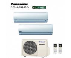 Panasonic CLIMATIZZATORE PANASONIC DUAL SPLIT INVERTER ETHEREA WHITE 9000+18000 con CU-3E18PBE