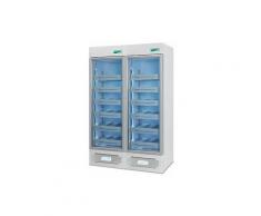Frigorifero professionale medika 2t800 ect-f - 2 temperature - 4 ripiani 10 casseti