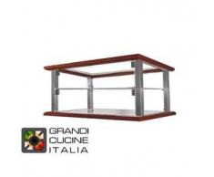GrandiCucineItalia.it - Attrezzature per ristorazione - Vetrina Neutra da Appoggio - 2 Ripiani - Colore Ciliegio - Larghezza 740 mm - Cod. VN74P2 - Hot Class