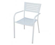 Mobili Giardino Sedia Taormina Ferro Bianco